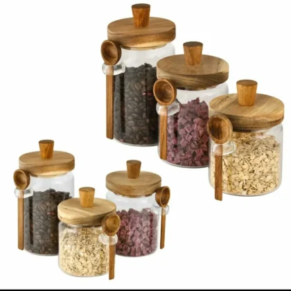 Transparent Glass, Moisture-proff and Air tight lids