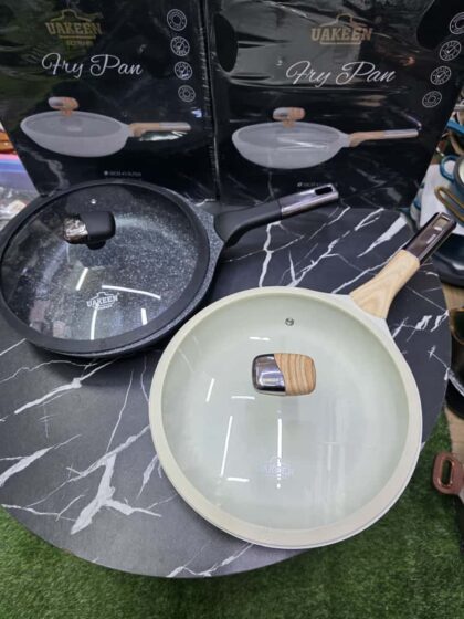 28cm Deep Fry Casserole Pan Silicone Lid