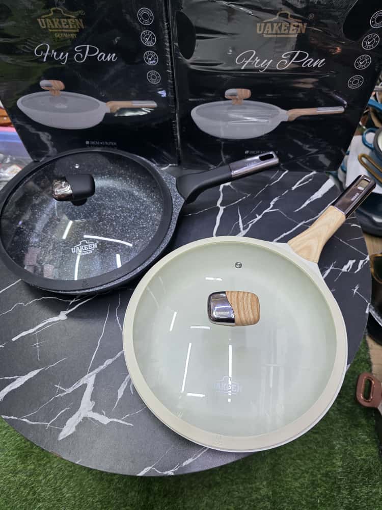 28cm Deep Fry Casserole Pan Silicone Lid