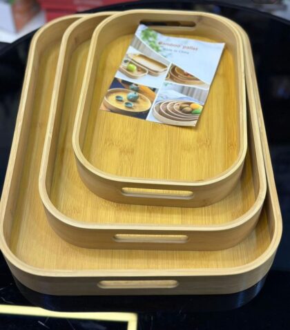 Multi-functional Bamboo Food serving Trays and Households use/Decor