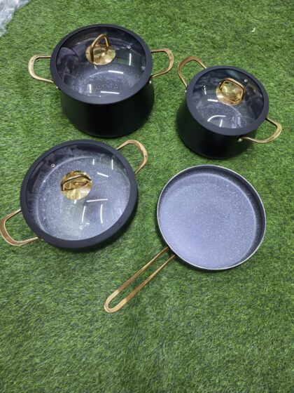 7pcs High quality Granite Cookware set with Induction bottom